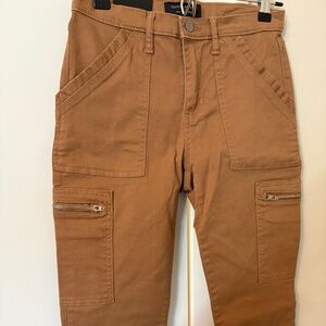 Banana Republic High Rise Skinny Cargo Camel Brown Size 25/0 Petite